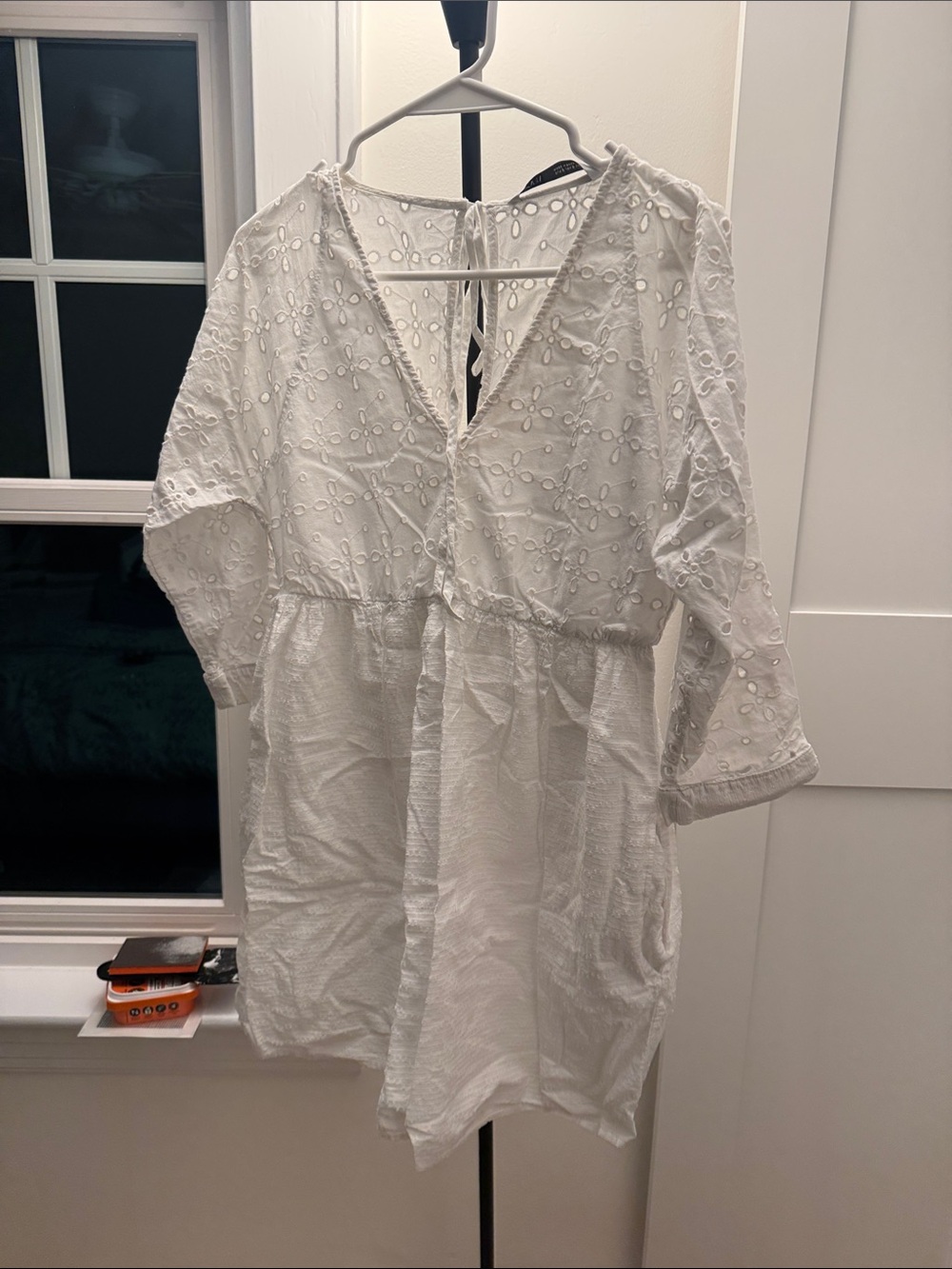 Zara White Eyelet Mini Dress